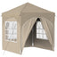 Pop-up Festtelt 192 x 192 x 245 cm Cremefarvet