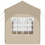 Pop-up Festtelt 192 x 192 x 245 cm Cremefarvet