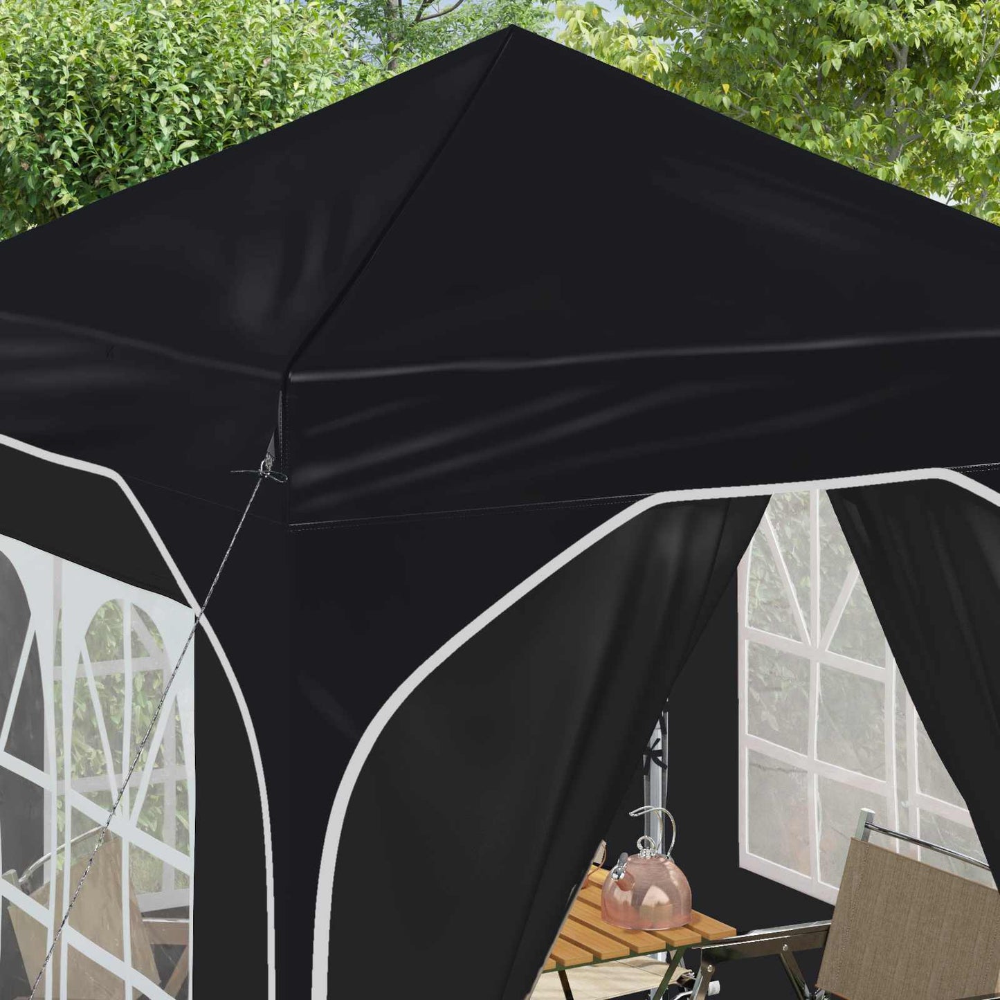 Pop-up Festtelt 192 x 192 x 245 cm Antracit