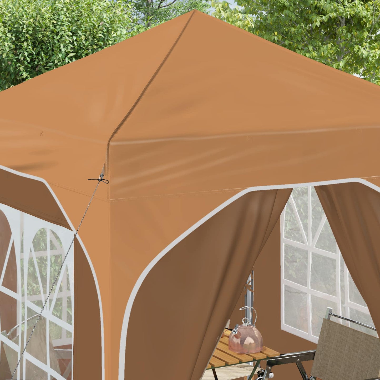 Pop-up Festtelt 192 x 192 x 245 cm Beige