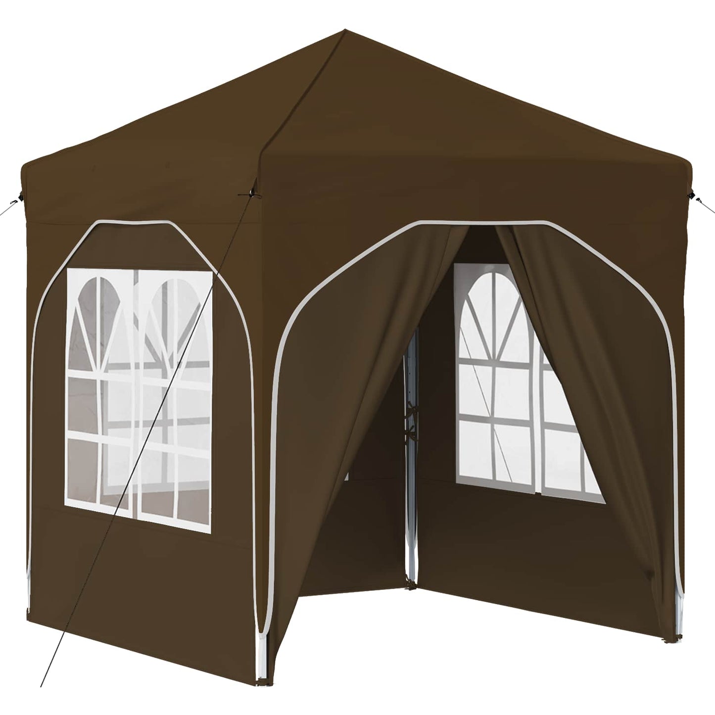 Pop-up Festtelt 192 x 192 x 245 cm Gråbrun