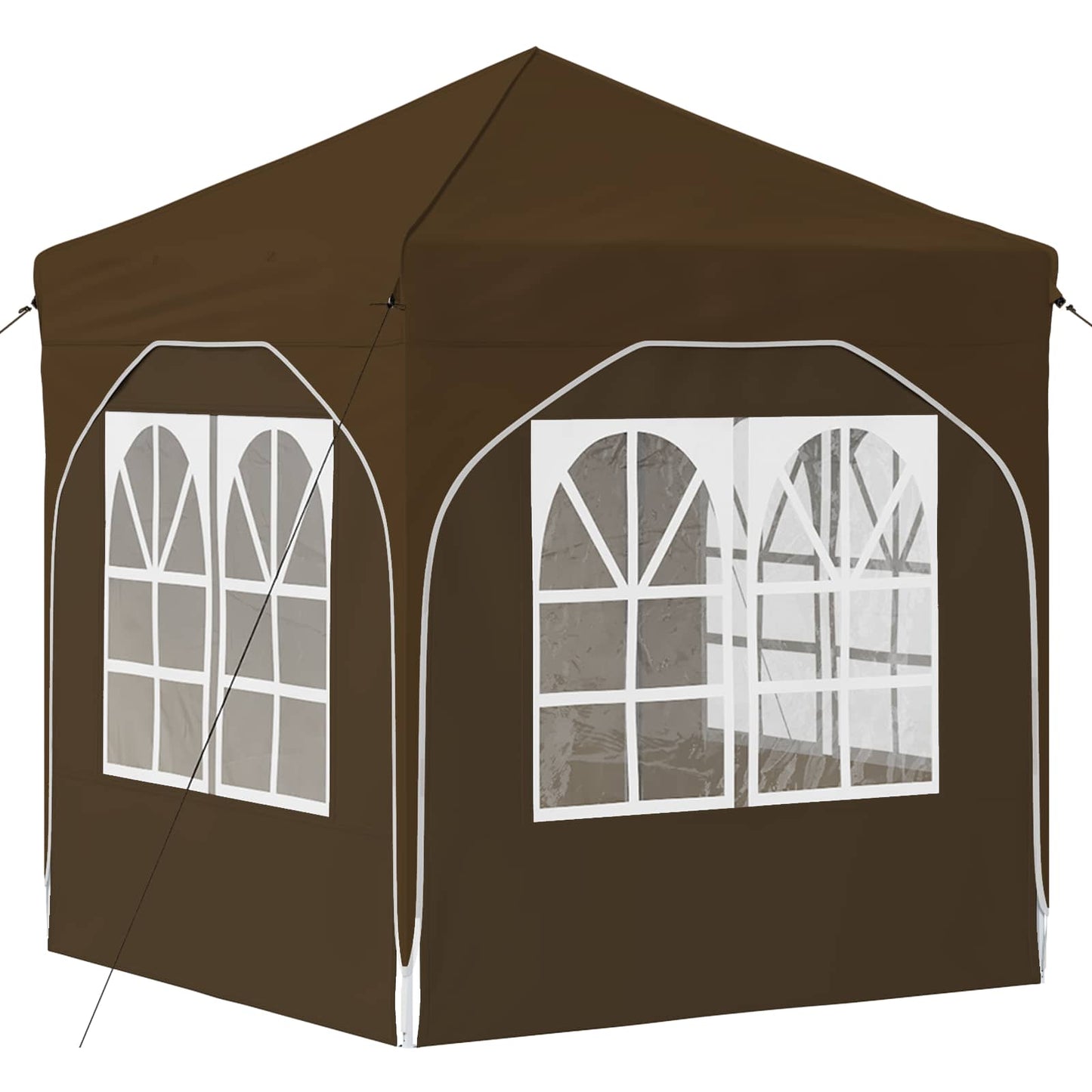 Pop-up Festtelt 192 x 192 x 245 cm Gråbrun