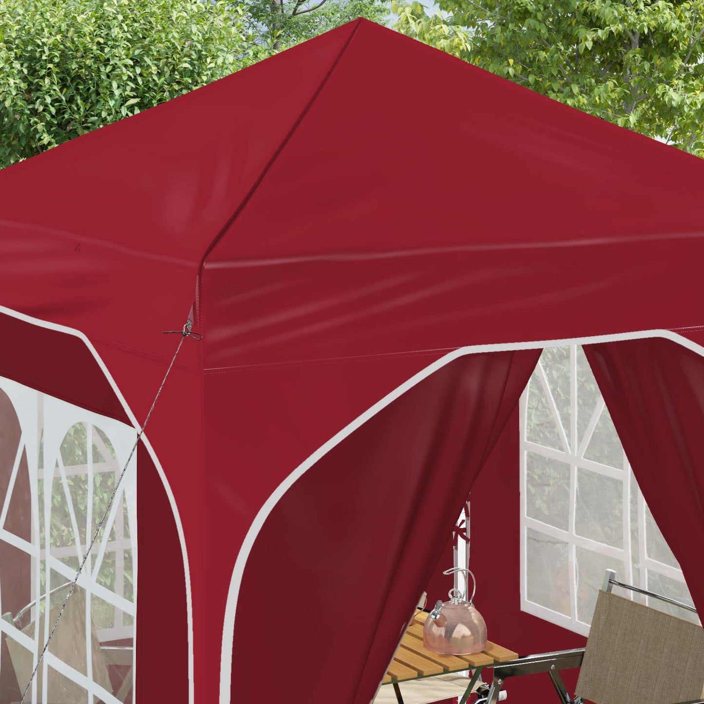 Pop-up Festtelt 192 x 192 x 245 cm Bordeaux
