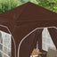 Pop-up Festtelt 192 x 192 x 245 cm Brun