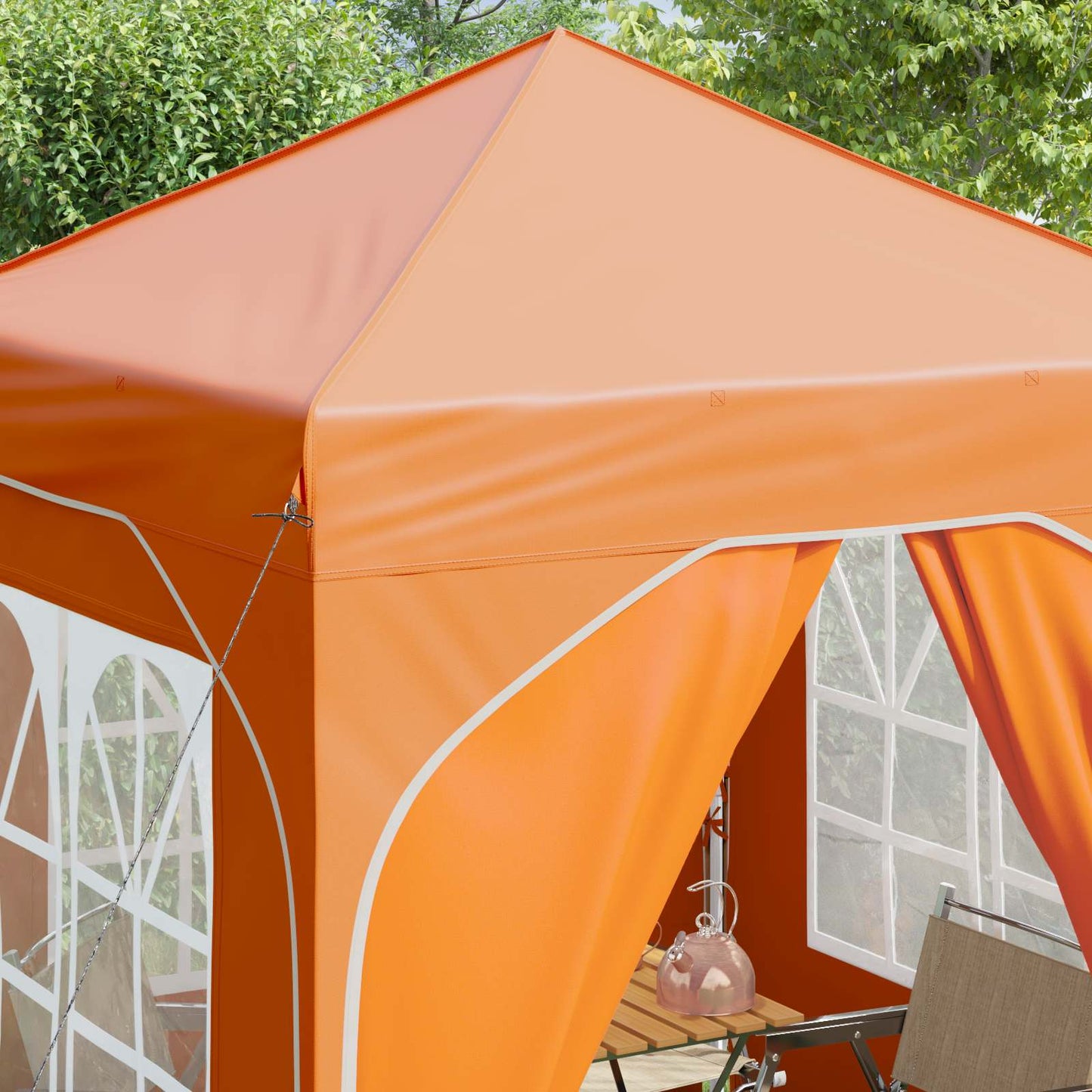 Pop-up Festtelt 192 x 192 x 245 cm Orange