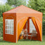 Pop-up Festtelt 192 x 192 x 245 cm Orange