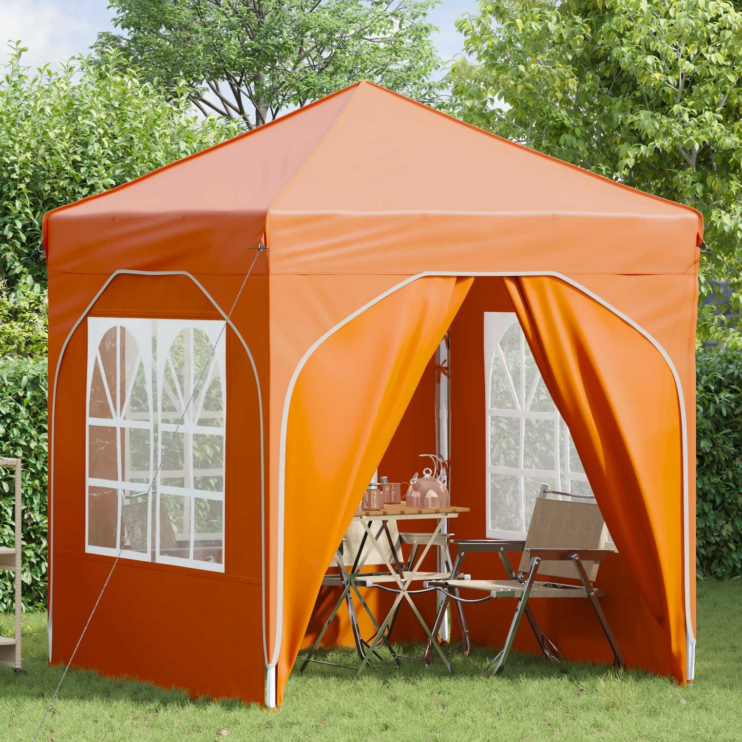 Pop-up Festtelt 192 x 192 x 245 cm Orange