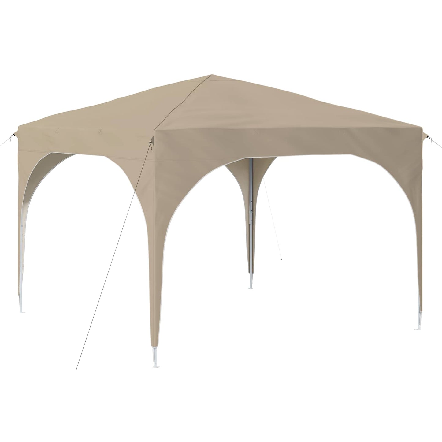 Pop-up Festtelt 290 x 290 x 245 cm Cremefarvet