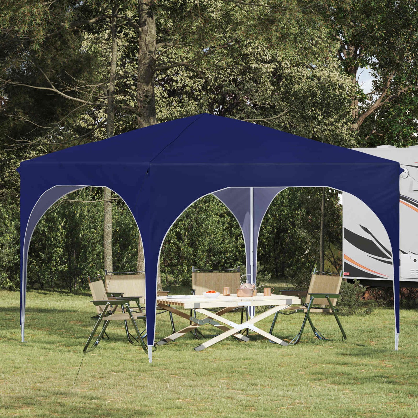 Pop-up Festtelt 290 x 290 x 245 cm Blå