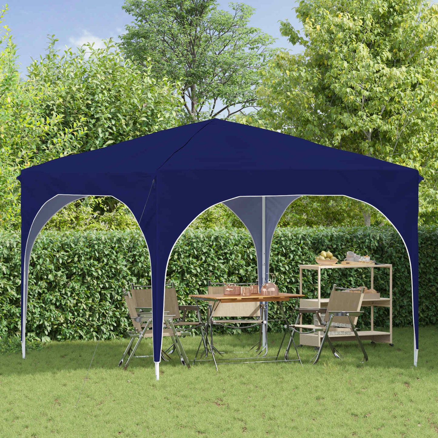 Pop-up Festtelt 290 x 290 x 245 cm Blå