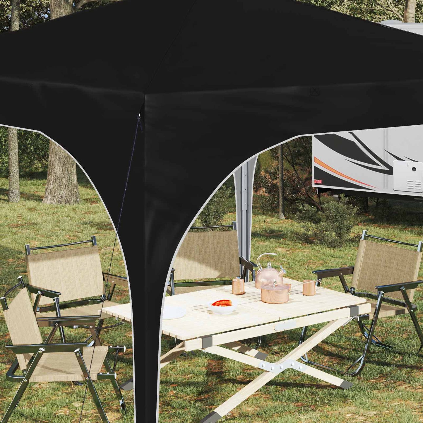 Pop-up Festtelt 290 x 290 x 245 cm Antracit