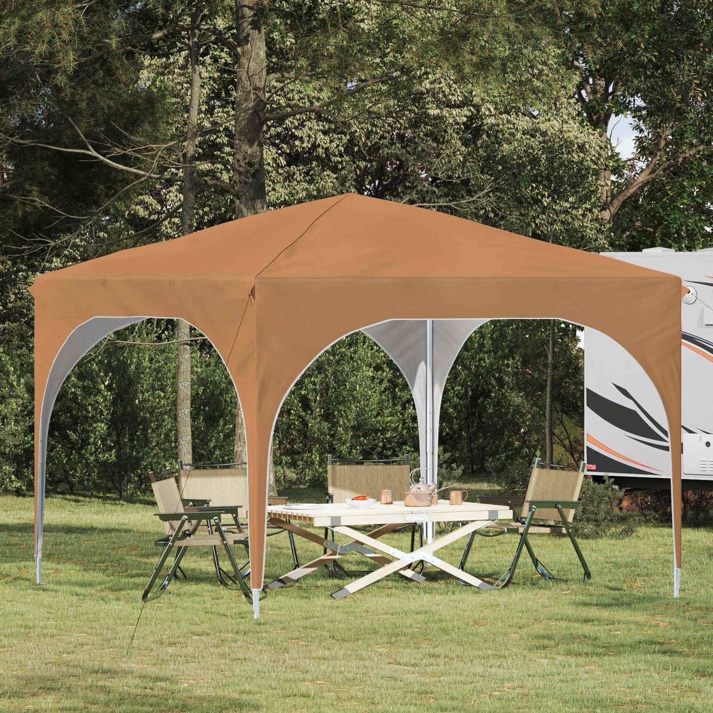 Pop-up Festtelt 290 x 290 x 245 cm Beige