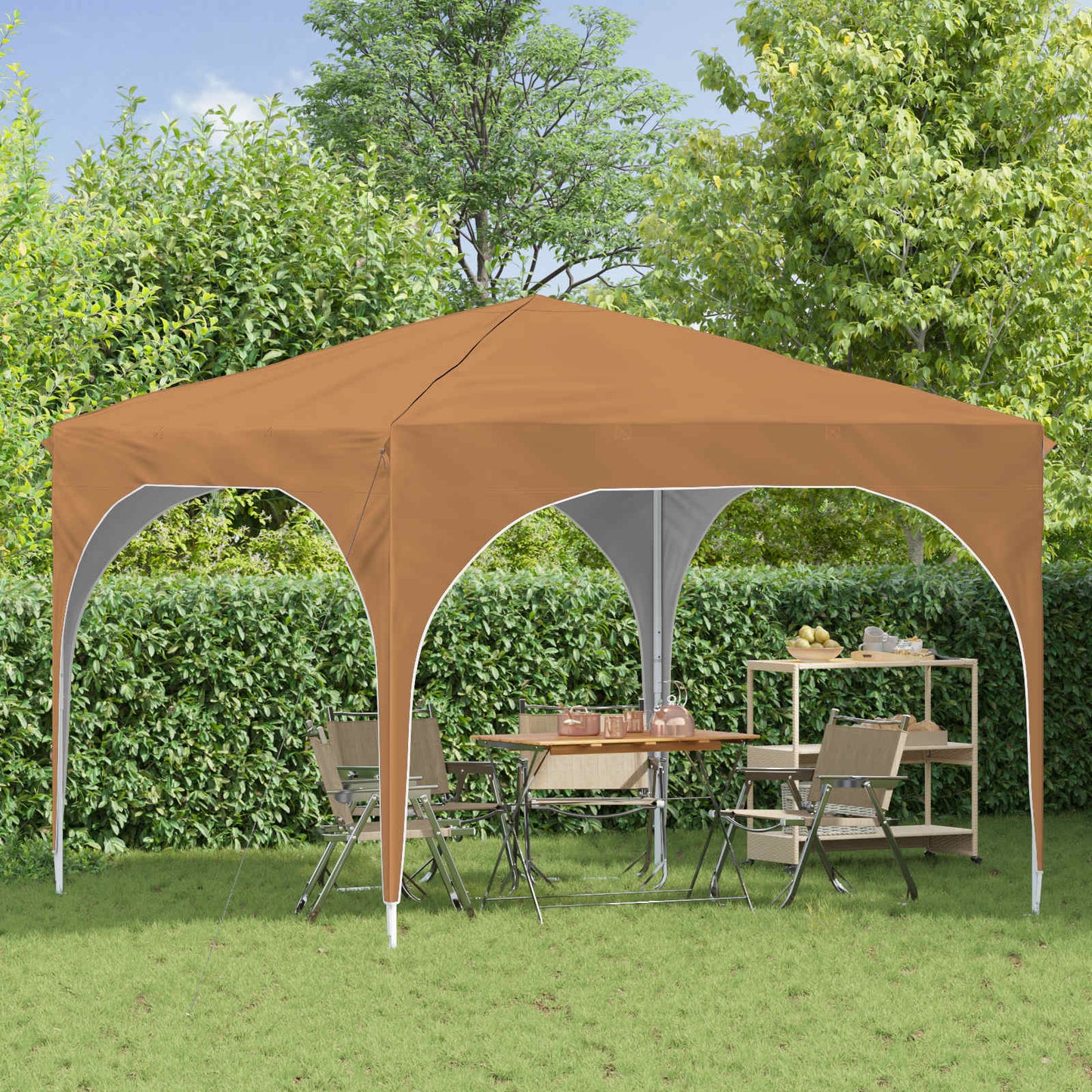 Pop-up Festtelt 290 x 290 x 245 cm Beige
