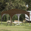 Pop-up Festtelt 290 x 290 x 245 cm Gråbrun