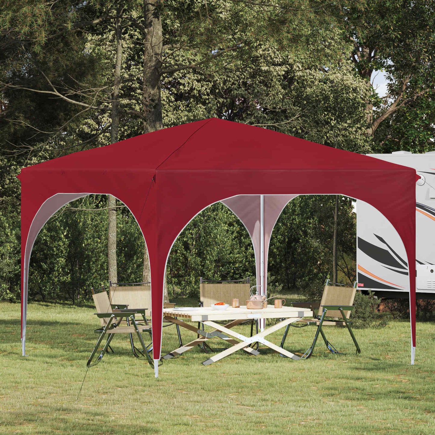 Pop-up Festtelt 290 x 290 x 245 cm Bordeaux