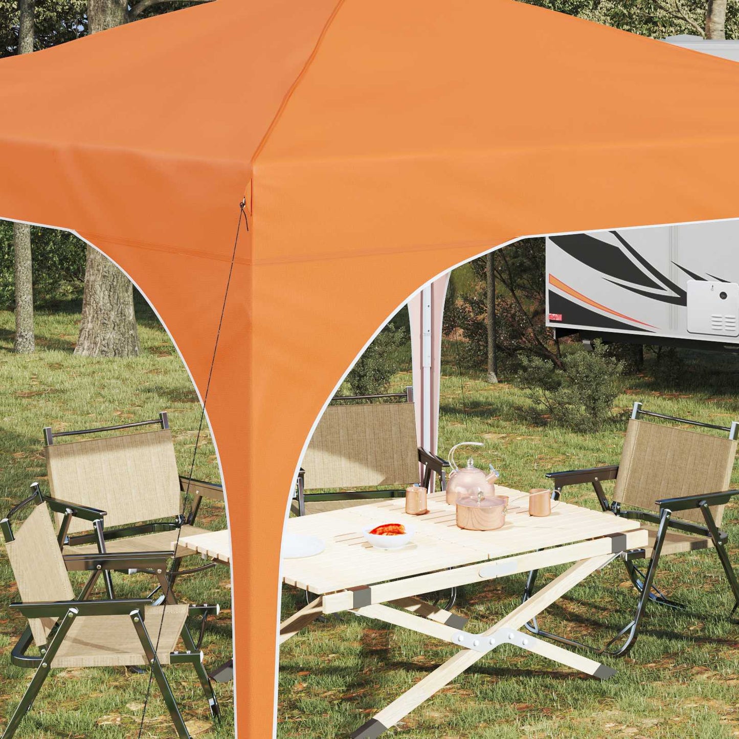 Pop-up Festtelt 290 x 290 x 245 cm Orange