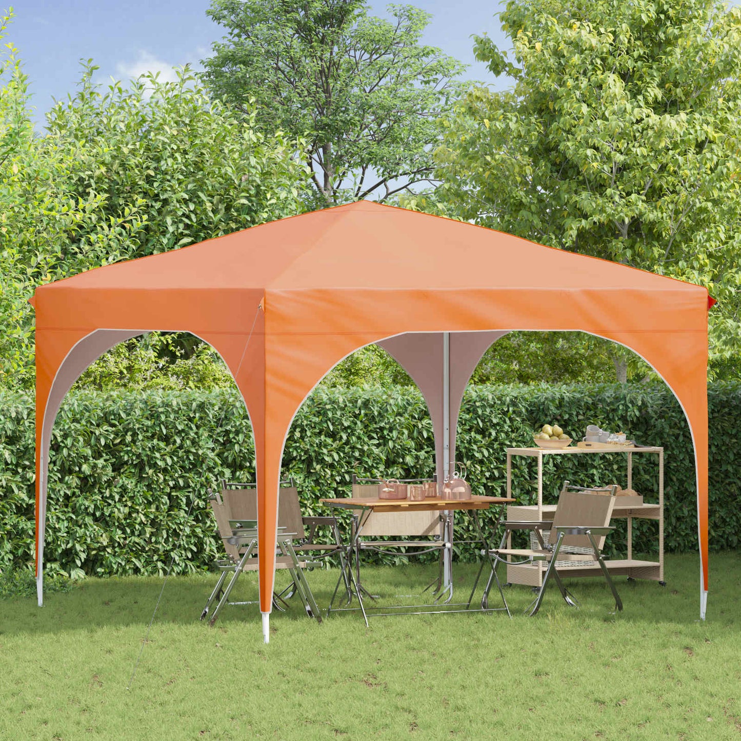 Pop-up Festtelt 290 x 290 x 245 cm Orange