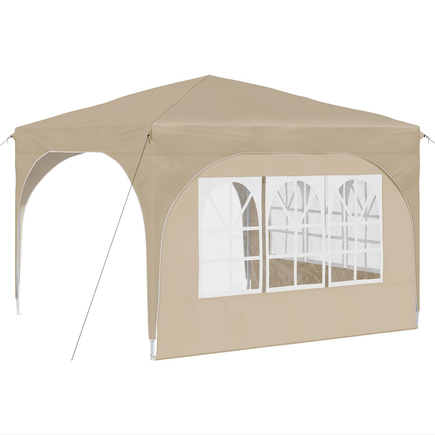 Pop-up Festtelt 290 x 290 x 245 cm Cremefarvet