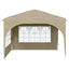 Pop-up Festtelt 290 x 290 x 245 cm Cremefarvet