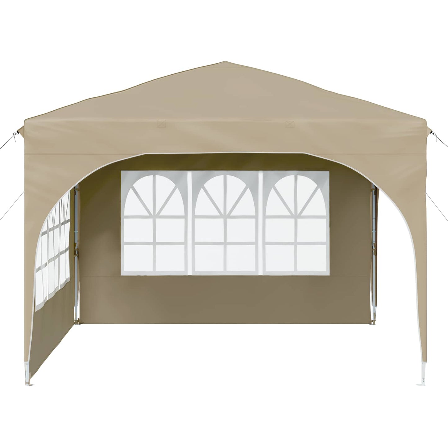 Pop-up Festtelt 290 x 290 x 245 cm Cremefarvet