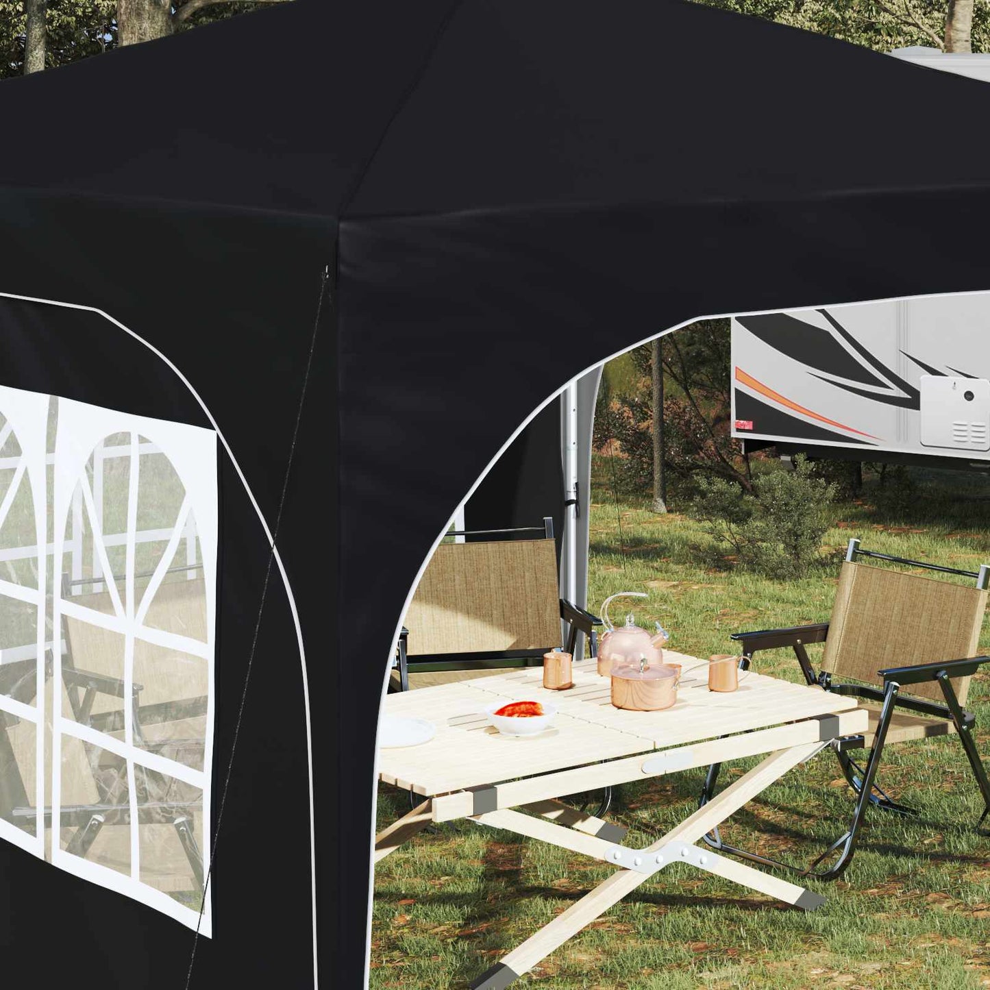 Pop-up Festtelt 290 x 290 x 245 cm Antracit