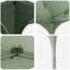 Pop-up Festtelt 290 x 290 x 245 cm Grøn
