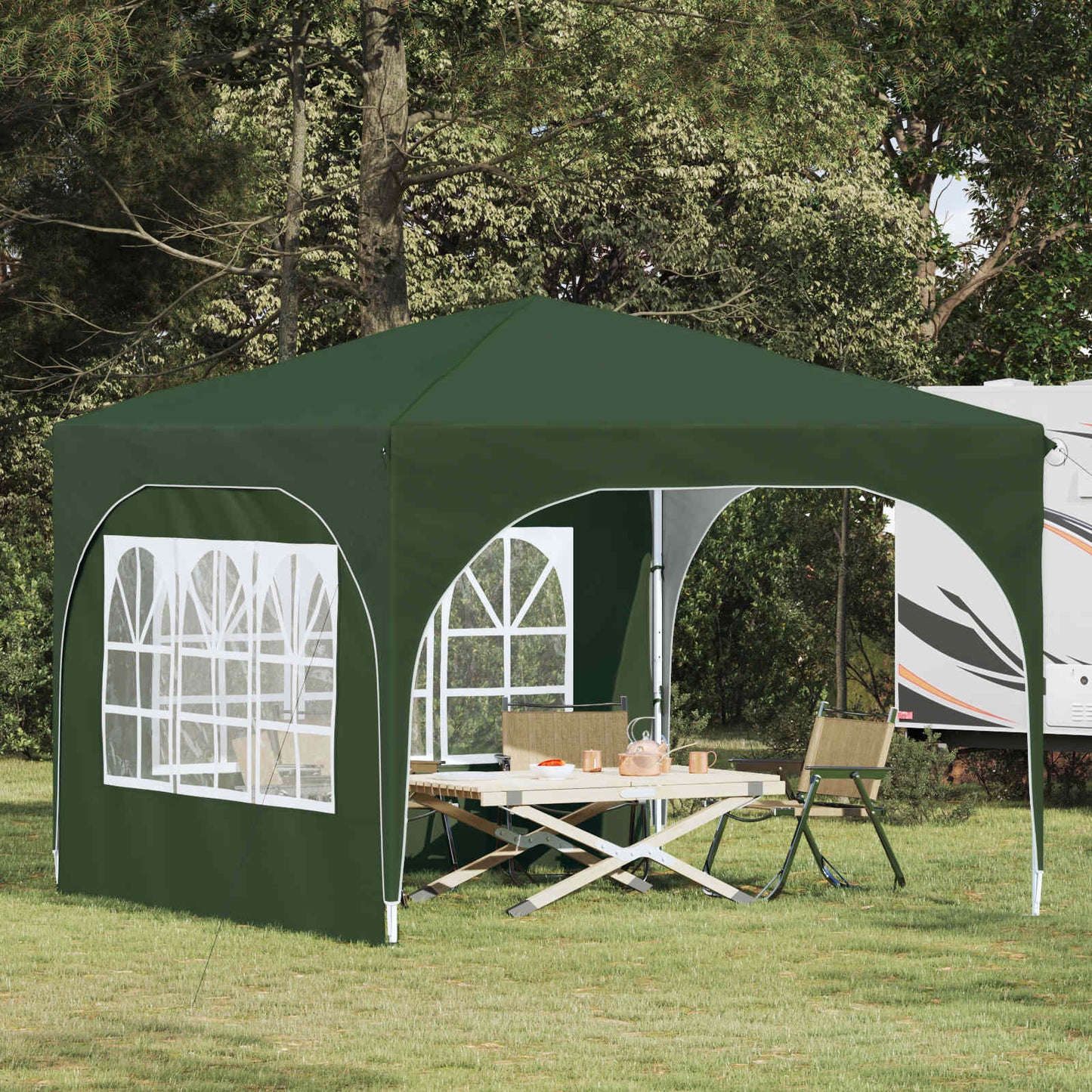 Pop-up Festtelt 290 x 290 x 245 cm Grøn