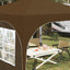 Pop-up Festtelt 290 x 290 x 245 cm Gråbrun