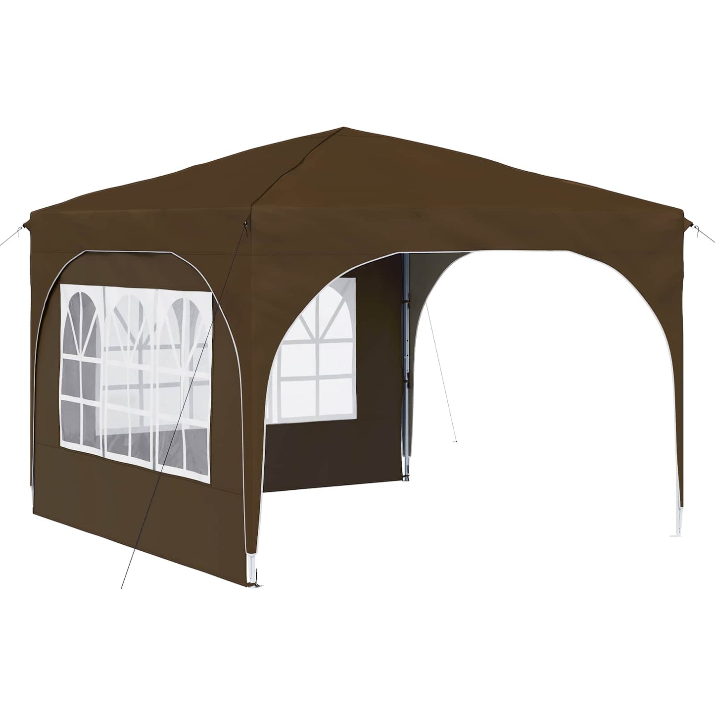 Pop-up Festtelt 290 x 290 x 245 cm Gråbrun