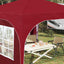 Pop-up Festtelt 290 x 290 x 245 cm Bordeaux