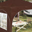 Pop-up Festtelt 290 x 290 x 245 cm Brun