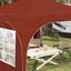 Pop-up Festtelt 290 x 290 x 245 cm Terrakotta
