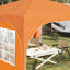 Pop-up Festtelt 290 x 290 x 245 cm Orange