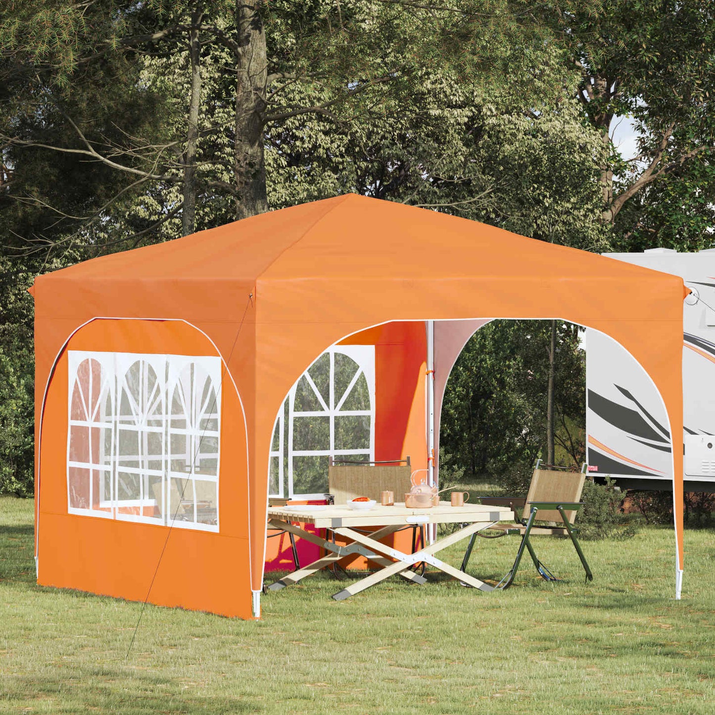 Pop-up Festtelt 290 x 290 x 245 cm Orange