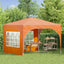 Pop-up Festtelt 290 x 290 x 245 cm Orange