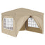Pop-up Festtelt 290 x 290 x 245 cm Cremefarvet