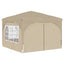 Pop-up Festtelt 290 x 290 x 245 cm Cremefarvet