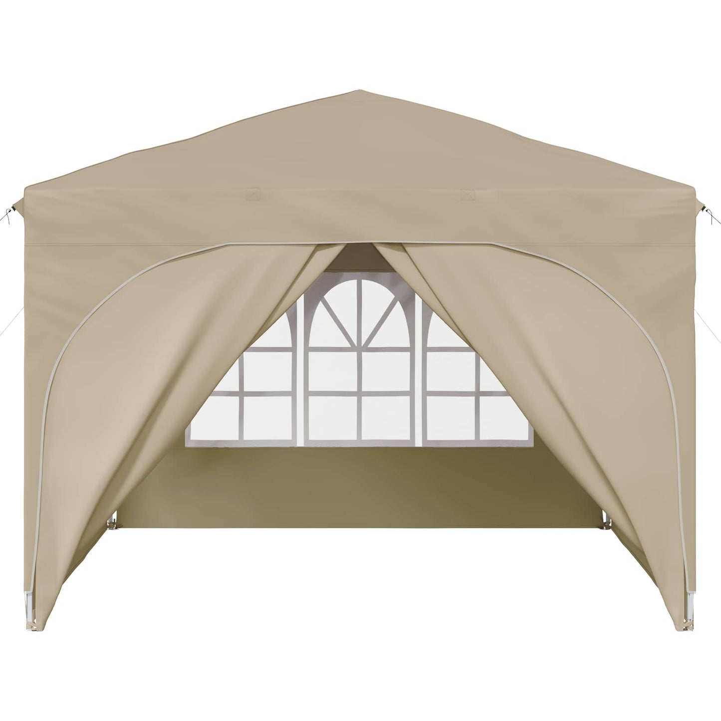 Pop-up Festtelt 290 x 290 x 245 cm Cremefarvet