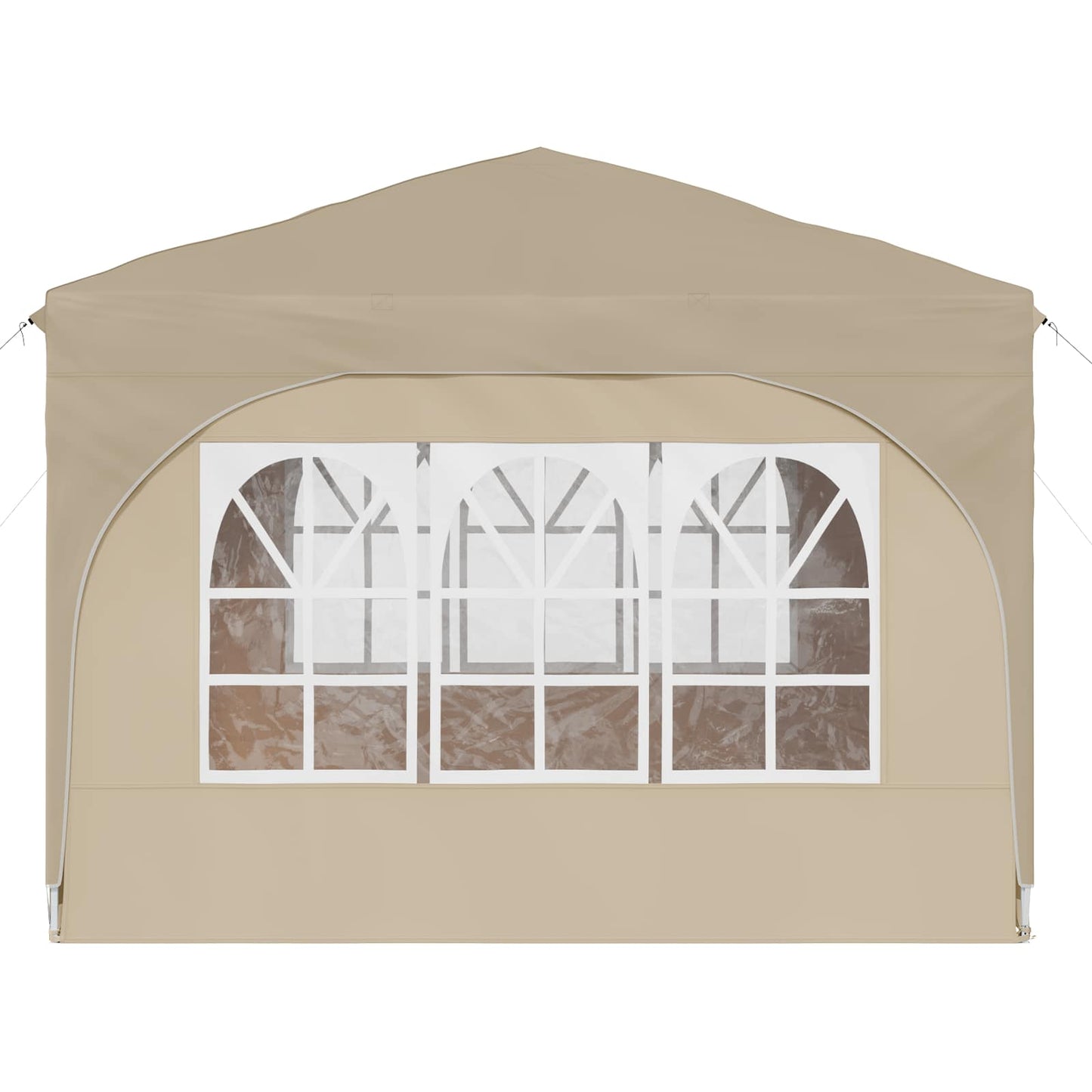 Pop-up Festtelt 290 x 290 x 245 cm Cremefarvet