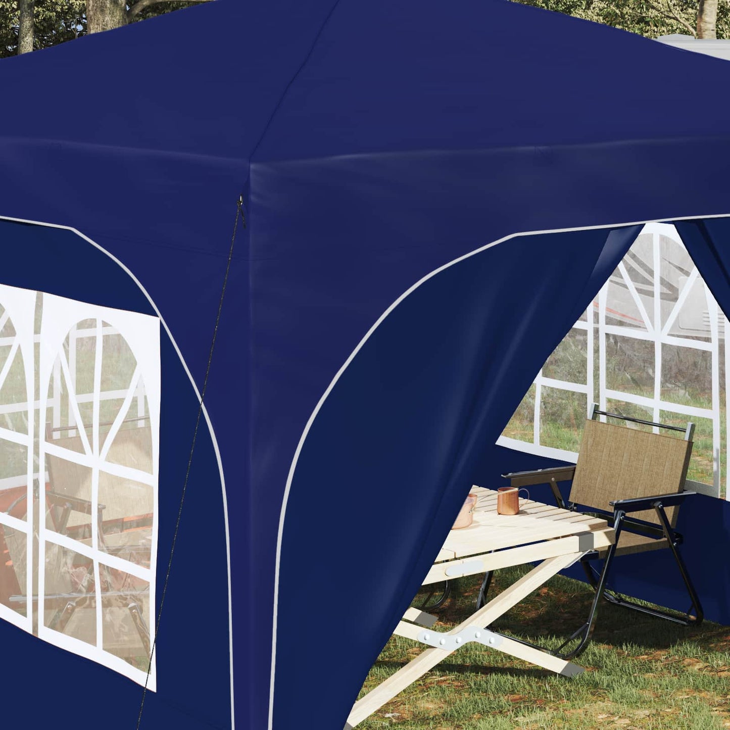 Pop-up Festtelt 290 x 290 x 245 cm Blå