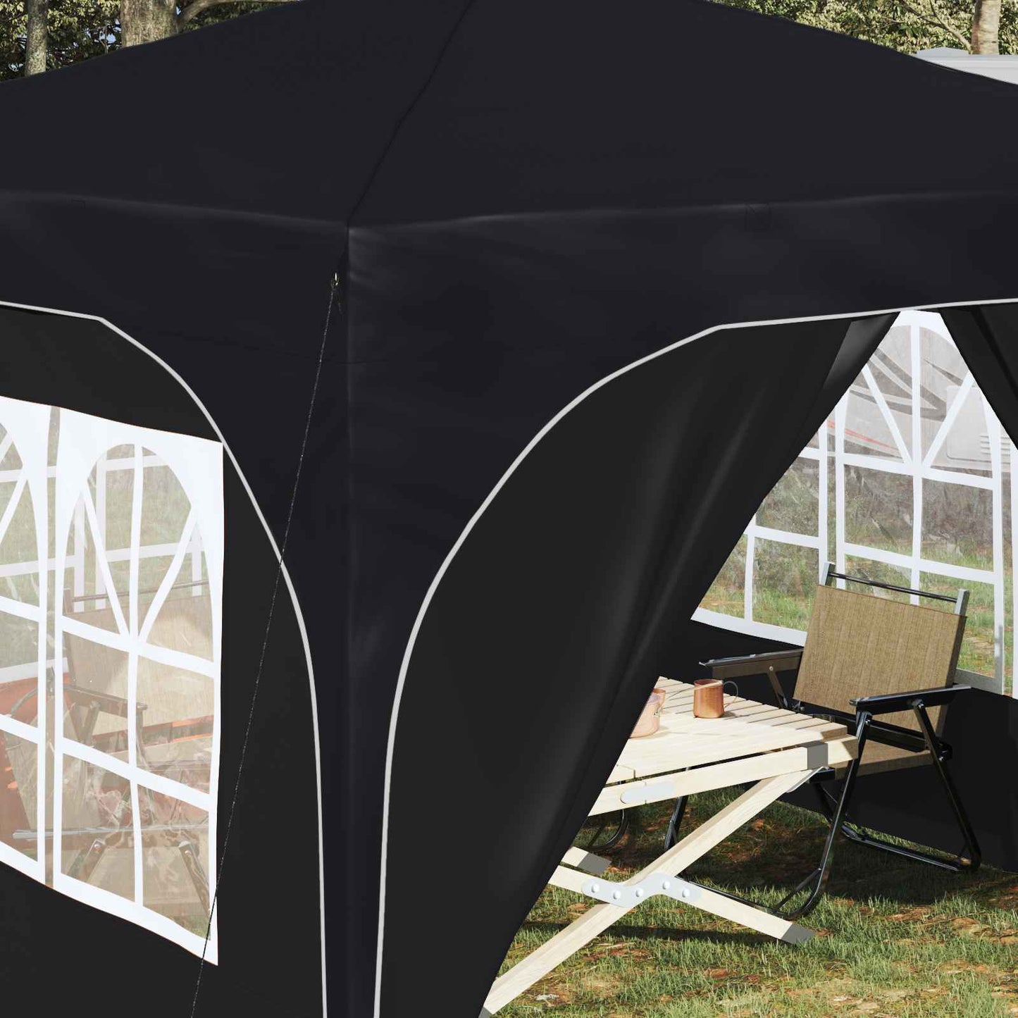Pop-up Festtelt 290 x 290 x 245 cm Antracit