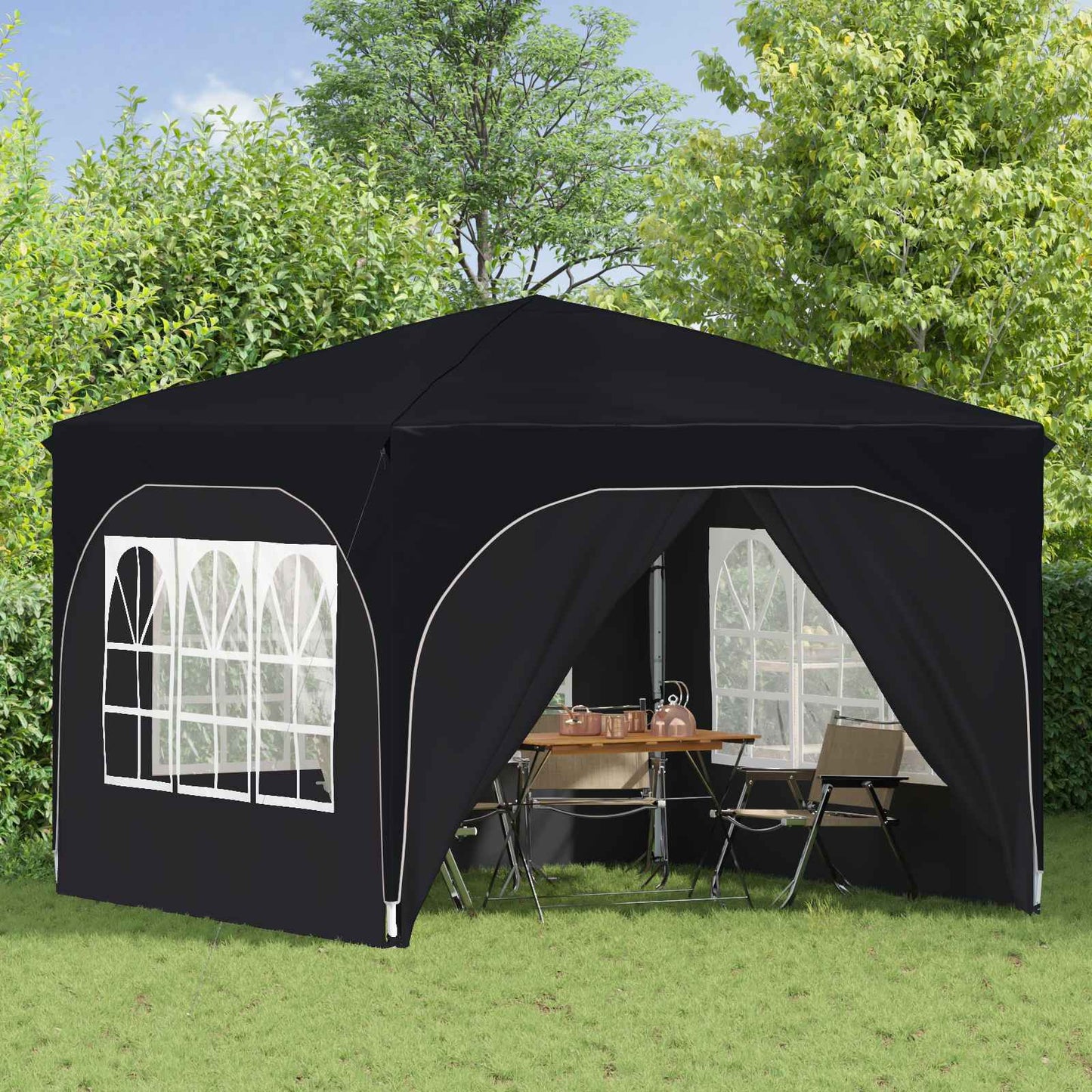 Pop-up Festtelt 290 x 290 x 245 cm Antracit