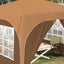 Pop-up Festtelt 290 x 290 x 245 cm Beige