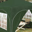 Pop-up Festtelt 290 x 290 x 245 cm Grøn