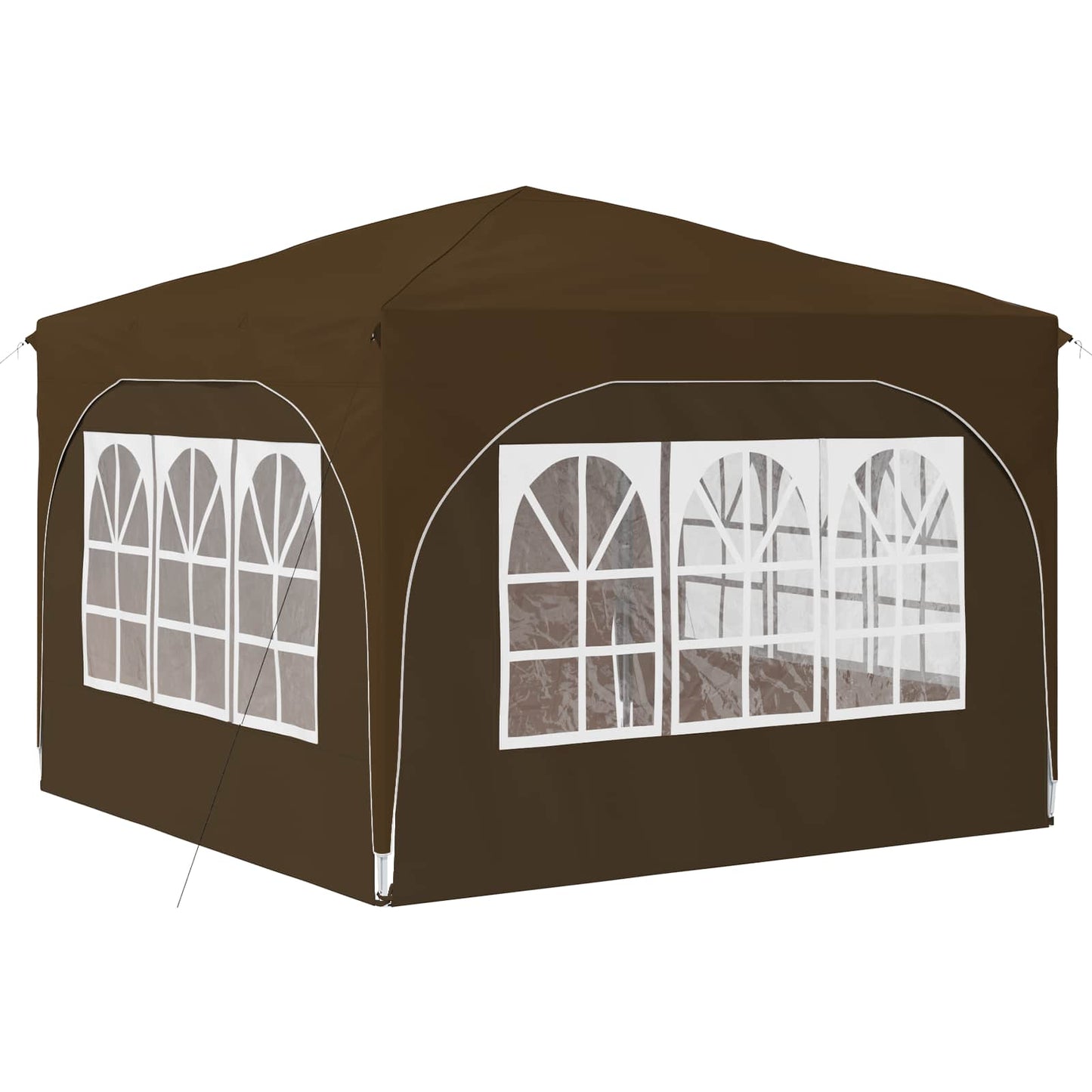 Pop-up Festtelt 290 x 290 x 245 cm Gråbrun