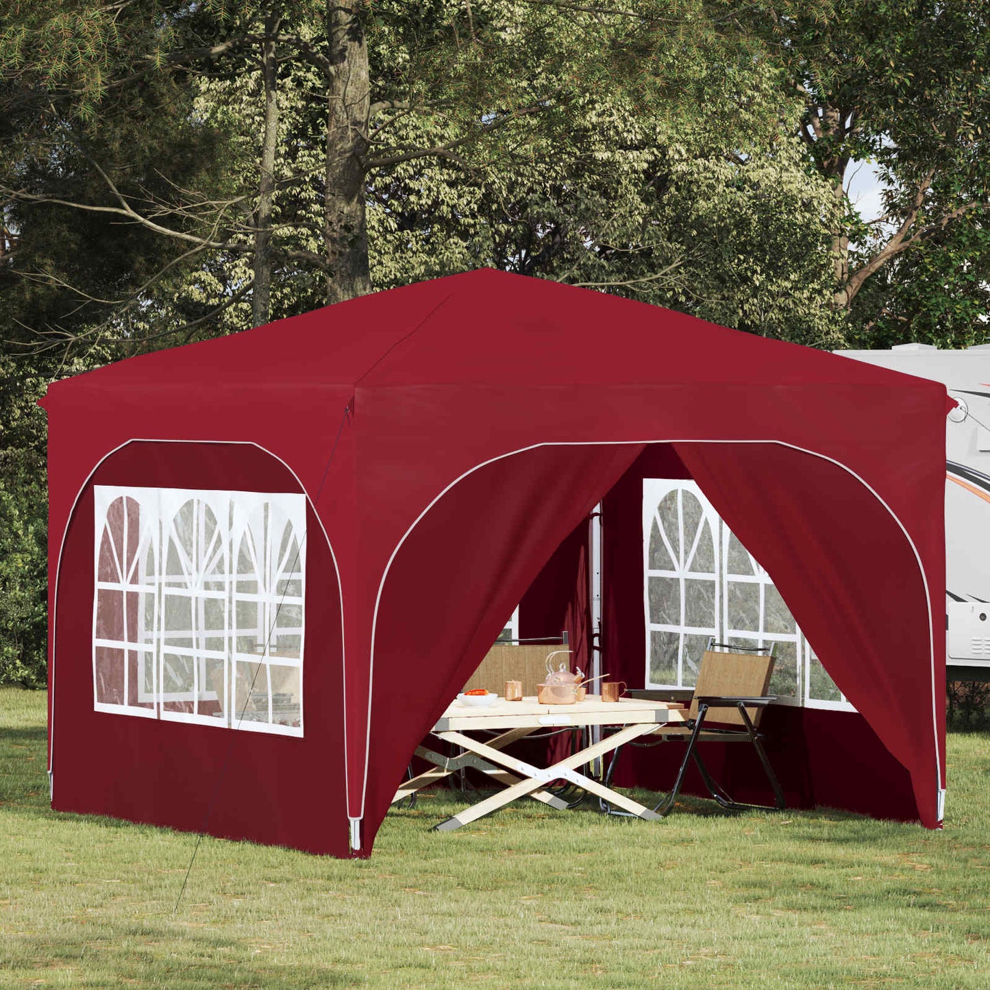 Pop-up Festtelt 290 x 290 x 245 cm Bordeaux