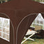 Pop-up Festtelt 290 x 290 x 245 cm Brun