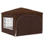 Pop-up Festtelt 290 x 290 x 245 cm Brun