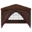 Pop-up Festtelt 290 x 290 x 245 cm Brun