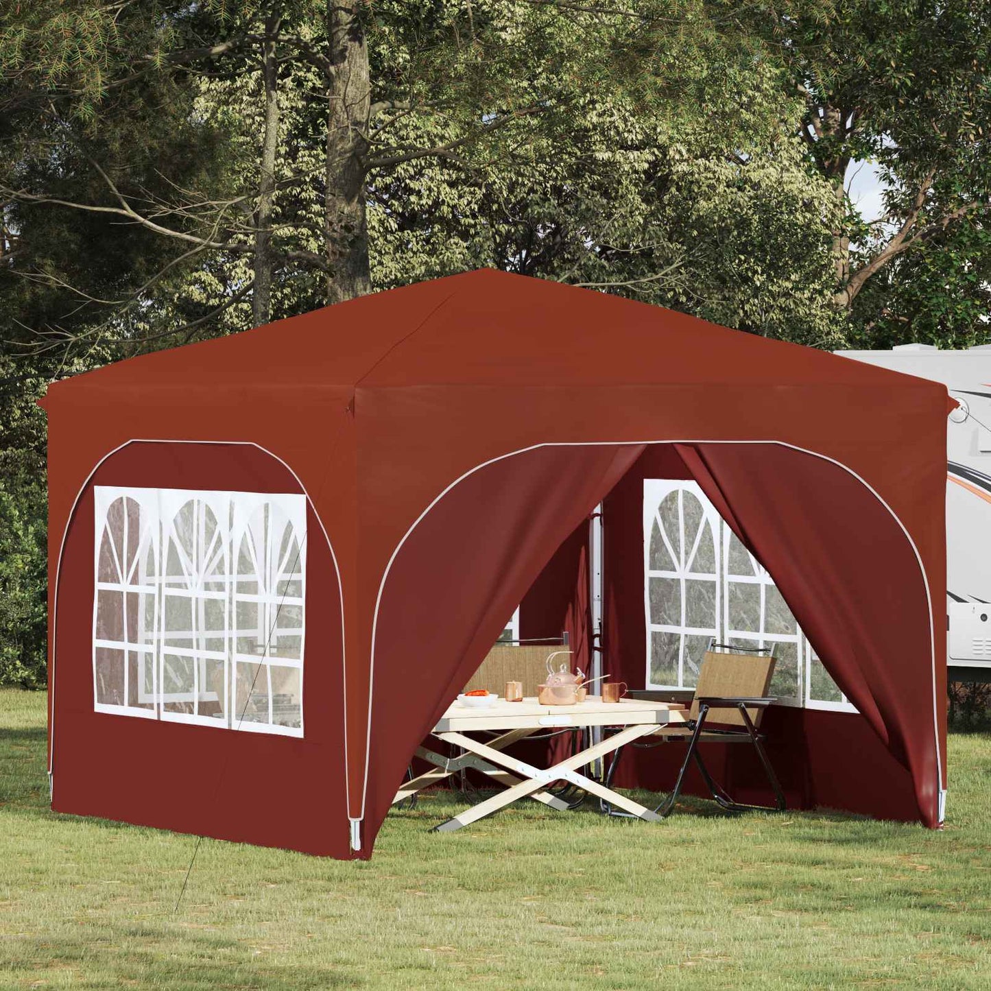 Pop-up Festtelt 290 x 290 x 245 cm Terrakotta